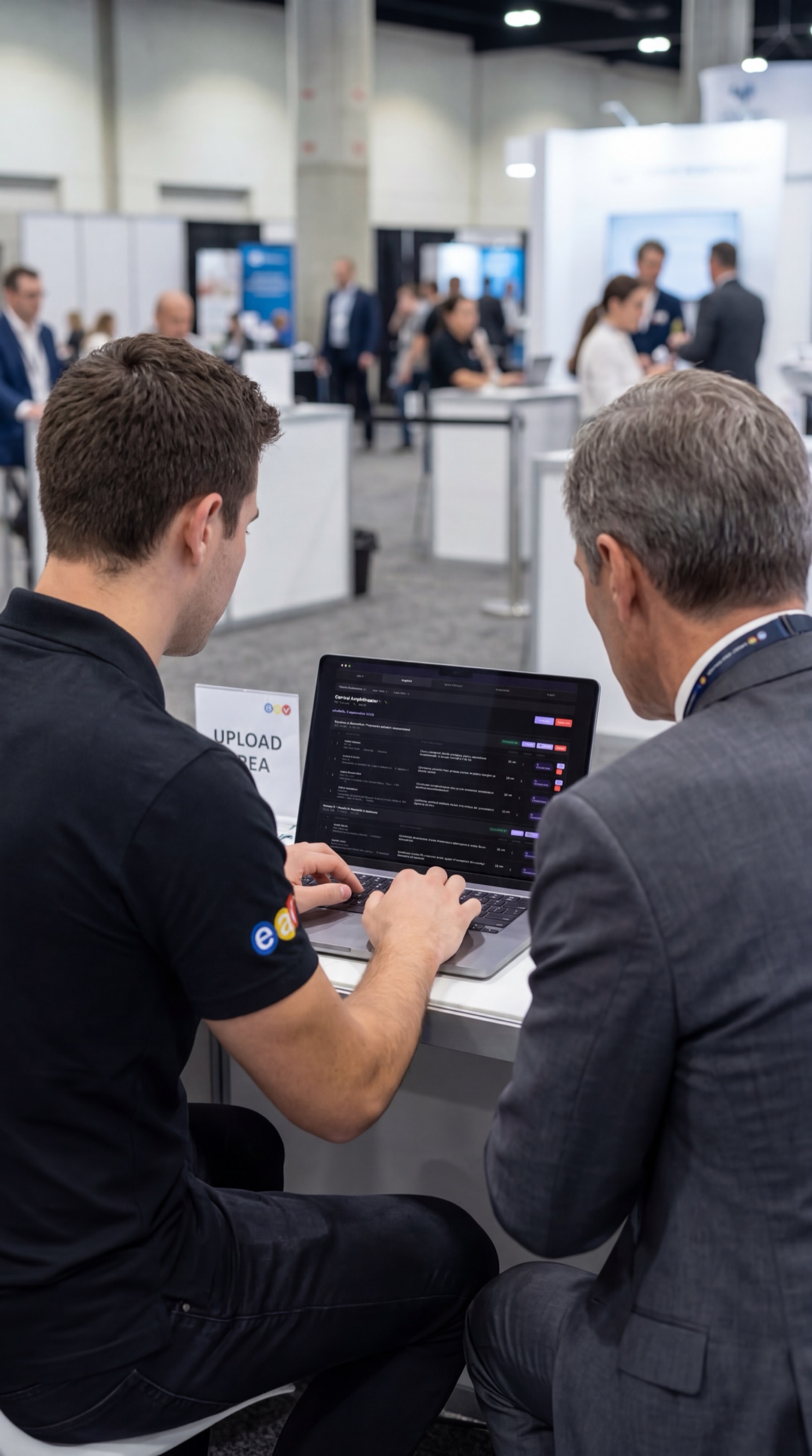 Zona de upload cu interfața StartSync pe laptop